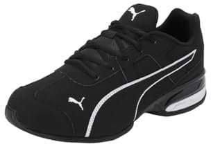 PUMA Unisex Tazon 7 Evo Road Running Shoe, Black White, 40.5 EU