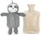 Crystals 1L or 2L Happy Sloth Hot Water Bottle - Natural Rubber for Longer Heat – Hot Water Bag for Pain Relief on Aches or Injuries, Hand Feet Warmer, Neck and Shoulder Pain Relief (Small 1L)