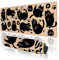 TOXXU Cartoon Black Cats Large Gaming Mouse Pad with Anti-Slip Base, Kawaii Cat Extended XL Mousepad for Girl, Cute Desk Mat with Stitched Edges for Desk, 31.5 x 11.8 in, Brown