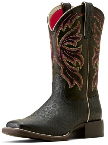 Ariat Damen Cowboystiefel BUCKLEY Westernreitstiefel Lederstiefel Schwarz 38 EU