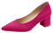 Oanviso Femme Bout Carré Escarpins Elegant Bloc Petit Talon Bout Fermé À Enfiler Pumps de Mariage à Talon Chaton Chaussures Pointues Sexy Epais Talon Haut A Rose Rouge 39 EU