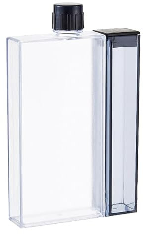 2 botellas de agua delgadas – Termo de hidratación compacto de poliestireno, frasco de agua transparente | Recipiente de agua a prueba de fugas, botella de agua portátil, contenedor de agua