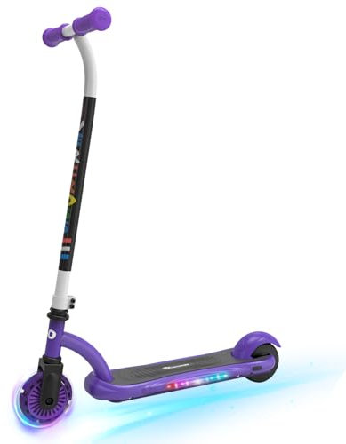 EVERCROSS E5 Monopattino Elettrico, Monopattino Elettrico Portatile e Leggero per Bambini dai 4 agli 8 anni, fino a 8 KMH e 4 KM, luci LED colorate, E Scooter per Bambini Bambine
