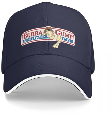 QFLLQLFF Basecap Bubba Gump Shrimp Logo Aphic Cap Baseball Cap Militärmütze Mann Mode Damen Strand Visier Herren