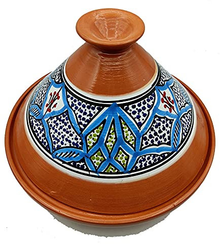 Generico Tajine en terre cuite Marocain Tunisien XL 32 cm multicolore