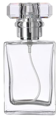 Atomizzatore Bottle in vetro trasparente, per 50 ml, Atomizzatore Profumo, Profumo Portatile Ricaricabile, Vaporizzatore Profumo, Porta Profumo da Borsetta per Profumo, Oli Essenziali, Fragranza