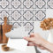 Muralo - Fliesenaufkleber Klebefliesen Selbstklebende Fliesen für Küche Bad Möbel Schrank Wand Mosaikfliesen Küchenruckwand - Pastellfarbene Ornamente Motiv - 24 Stück 10x10 (60x40cm)