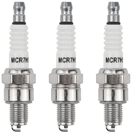 3 STK Zündkerze CR7HSA/A7RTC Zündkerze Gewinde 10mm für Kleinkrafträder Kompatibel mit 50ccm 4-Takt Motorroller GY6 139 QMB/QMA Bosch UR3AC/0242055501 Champion PRZ9HC/RZ96 C Denso U22FSRU