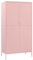 Willood Kleiderschrank Rosa 90x50x180 cm Stahl Geeignet für Schlafzimmer, Wohnzimmer, etc Große Fächer mit verstellbaren Regalen und Kleiderbügeln