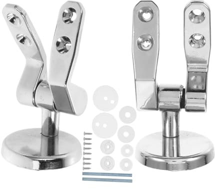 DOITOOL 1juego Bisagras Para Tapa De Inodoro Reemplazo De Bisagras Con Tornillos y Tuercas Kit Completo De Accesorios De Baño De Aleado Instalación Rápida