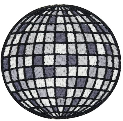 Finally Home Patch zum Aufbügeln - Discokugel | Retro Patches, Vintage Aufbügler, 80er Flicken, Schallplatte Aufnäher