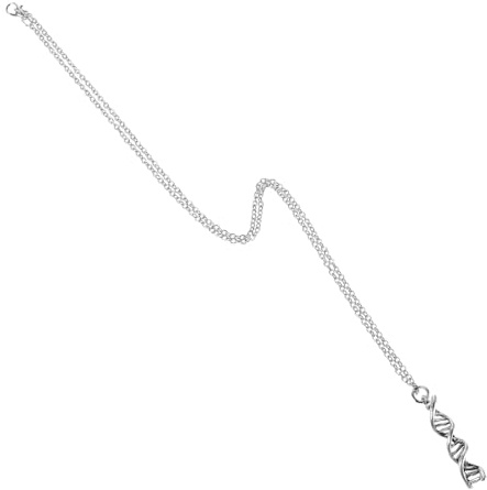 Doppelhelix Dna Halskette aus Metall, Silber, 2 Stück für Damen und Herren