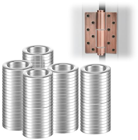 Aihoom Unterlegscheiben aus Edelstahl für Türscharniere 8 mm x 12 mm x 1,5 mm, 100 Stück Unterlegscheiben aus Metall, Abdeckung für Metallscharniere, flache Scharniere (M8)