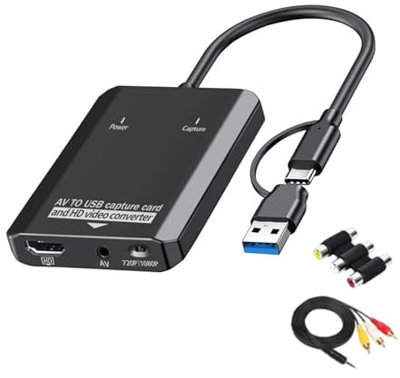 Double Function Video Adapters Captures Card Upgrades for Analog Signals Conversion Recording from CCTV Players Analog to Digital Video Captures
