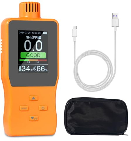 NONDK Detectores de Gas Amoníaco NH3 Analizadores de Gas Medidor de Alarma Dispositivo Digital Detectores de Fugas de Gas 0-100PPM
