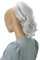 CAISHA 35cm Haarteil Helena Zopf Haarverlängerung mit Butterflyklammer Voluminös Gewellt Grau H127