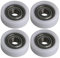 5x19x7mm Hardware Ersatz Weiß Beschichtete Runde Nylon Riemenscheibe Räder Rollenlager für Schiebefenster Tür Packung mit 4