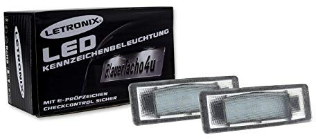 LETRONIX SMD LED Kennzeichenbeleuchtung Module geeignet für Tucson Facelift / i40 Stufenheck-Limousine/Sportage Typ QL/Ceed/ProCeed/Ceed GT/Typ CD/Stonic/e-Soul mit E-Prüfzeichen