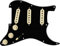 Fender Vorgefertigtes Stratocaster Schlagbrett, Tex-Mex SSS Tonabnehmer, Alnico 5 Magnete, Einfache Installation, Texas Grit Klang, Erhöhter Output, Schwarz, Hergestellt in den USA