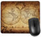 Yeuss Vintage Carte Tapis De Souris Tapis De Souris Antidérapant Rectangulaire, Carte Vintage du Monde 1733 Tapis De Souris De Jeu, Marron, 200 mm X 240 mm