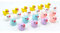 Cemobile 21 kleine Ente, 4 Farben, Entchen, Miniatur-Ornament für Puppenhaus-Dekoration, Feengarten-Dekoration, schöne Dekoration für Schreibtisch, Schrank, Kinderzimmer, Party usw.