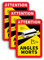 3 Stück Attention Angles Morts Magnetschilder 25 x 17 cm Magnet für Bus und Wohnwagen Warntafel Hinweiszeichen Schild Frankreich mit UV Schutz