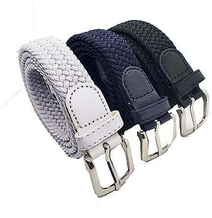 Safekeepers Stoffgürtel Damen, 25 mm breit, geflochtener, schmaler, komfortabler Gürtel, elastischer Stretchgürtel für Damen, nickelfreie Schnalle