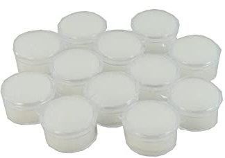 Pack of 12 Gem Pots Earrings Rhinestone Gems Acrylic Nails Caviar Beads Nail Art (White Small Gem Pots)