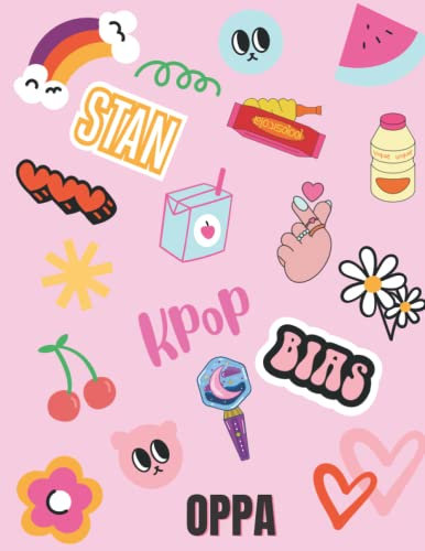 Kpop Notebook: Pink Kpop Composition Notebook - Large 8.5x11 - 120 pages