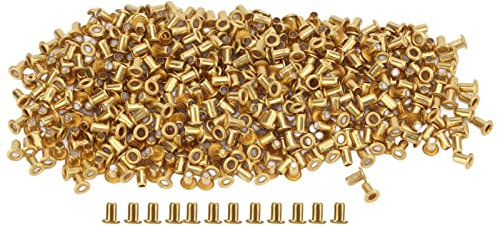 Tnfeeon 500 PZ Rivetto Cavo Fibbia Occhio in Rame Tubo Singolo Foro Passante Attraverso Il Chiodo del Nucleo(1.5x3x2.5mm)