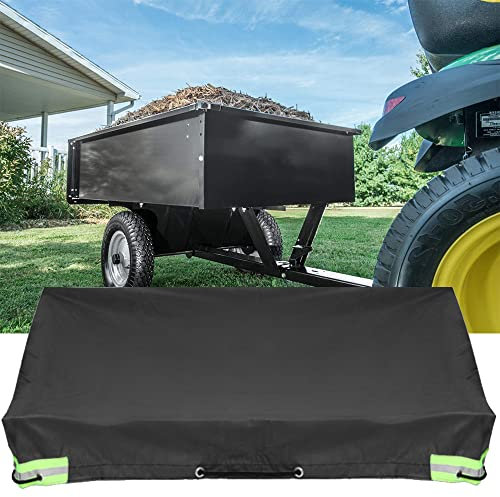 Skyour Housse de remorque basculante pour Tracteur de pelouse, étanche, pour extérieur, Jardin, en Acier, pour remorque, Camping-Car, 220 x 124,5 x 12,7 cm