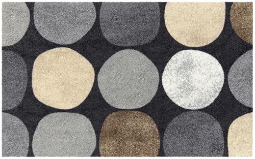 Salonloewe Fussmatte Dots Pattern City chic I Schmutzfangmatte & Fußabtreter für Innen 75 x 120 cm