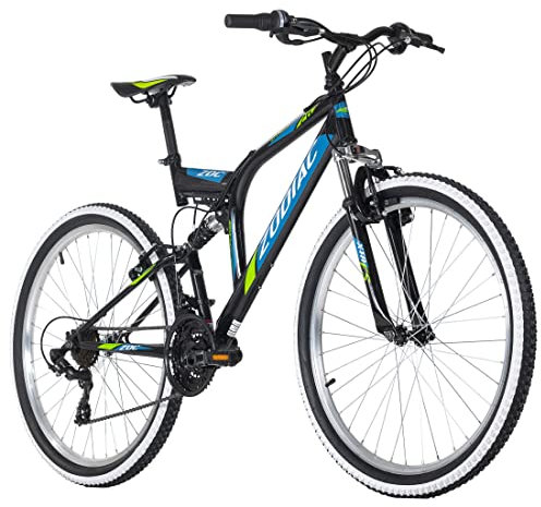 KS Cycling Mountainbike Fully 26'' Zodiac Schwarz-Grün RH 48 cm
