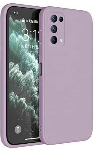 Topme Coque pour Oppo Find X3 Lite/Oppo Reno5 5G (6.43 inches) Etui Housse, Protecteur de Peau en Silicone TPU - Herbe Violette