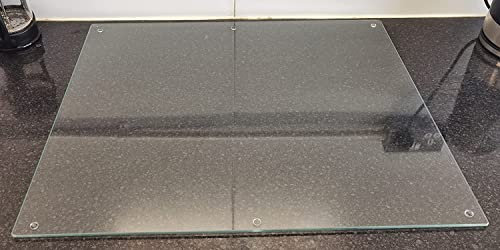 Biznest 60X52Cm Universal Hob Cover Plate Tempered Glass Worktop Saver Dishwasher Safe 5Mm Clear with 4X Feets All Types of Cookers
