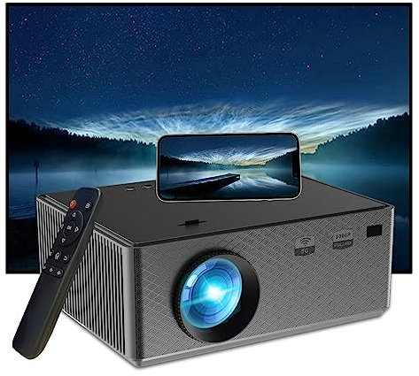 Vidéoprojecteur 5G WiFi Bluetooth Projecteur Projector, Full HD 1080P Projecteur Cinéma 4K 8500L Oudoor Mini Projecteur Portable Compatible avec TV Stick Ordinateur Portable Tablette PC-Noir