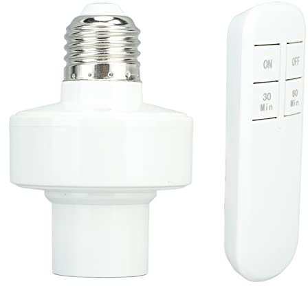 Zócalo de Bombilla de Control Remoto, Fácil Instalación Cableado Inalámbrico Zócalo de Bombilla de Luz Inalámbrico 30m Reemplazo para Lámpara Incandescente para Bombilla E27 (220V)