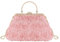 Meliyya Damen Blumen Clutch Strass Brauttasche Kette Schultertasche Handgriff Abendtasche Umhängetasche Hochzeit Prom Party Handtasche, Rosa