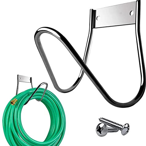 Halterung für Gartenschlauch, Edelstahl, Wandhalterung, für den Außenbereich, robust, rostbeständig, für Gartenschlauch, Verlängerungen, Schlauch mit Kompressor