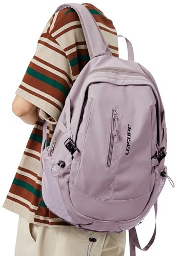 suradar Schulrucksack Mädchen, Lässig Rucksack Damen Klein Modern Elegant Travelite Leichter Laptop Daypack Rucksack 14 Zoll Jungen Teenager Wasserdicht, Aesthetic School Stuff Bag - Lila