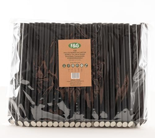 Paille en carton Bubble Tea, MilkShake 230 x 12 mm 24 x 150 pcs