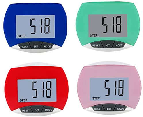 Multifunktionaler Schrittzähler mit Großem Display, Blau, Abs