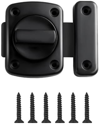 Fdeety Pestillo De Seguridad Para Puerta Cerradura De Puerta De Metal Pestillo De Alta Resistencia Cierre De Seguridad Para Puertas Interiores Y Exteriores Negro(Medium)