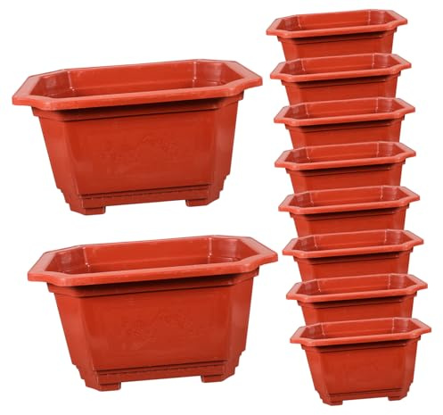 VINTORKY 10stücke Blumentopf Für Bonsai Garten Verwenden Plastikpflanztopf Innenbereich Büro Dekoration Langlebig Leicht Sukkulenten Farn Pflanzen Behälter Geschenk
