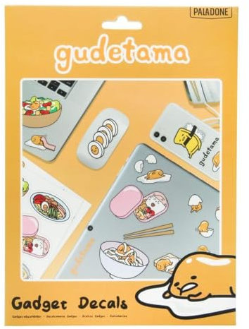 Gudetama Paladone Offiziell lizenzierte Puffy Gadget-Aufkleber, enthält 37 3D-Anime-Cartoon-Figuren, Geschenk und Zubehör-Dekor