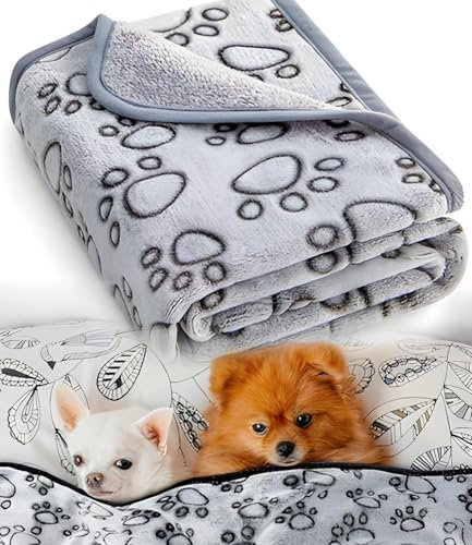 MYPETSTOCK® Hundedecke aus weichem Flanell, 76 x 52 cm, fusselfrei, warm und waschbar, ideal für alle Jahreszeiten (Größe M)