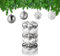 Relaxdays Weihnachtskugeln 30er Set, Kunststoff, D: 6 cm, runde Weihnachtsbaumdeko, Baumschmuck bruchsicher, Silber/weiß
