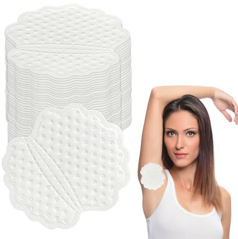 XIAQICA 100 Stück Achselpads Selbstklebend Achselpads Gegen Schwitzen Unsichtbar Komfortabel Schweißpads Achseln Perfekte Passform Absorbing vor Schweißflecken für Damen und Herren