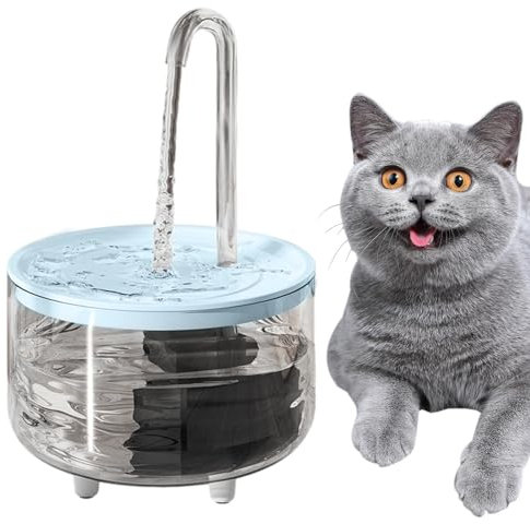 Fontana di acqua per animali domestici, fontana d'acqua per animali domestici, distributore automatico di acqua per animali domestici, fontana d'acqua per animali domestici da 1 litro