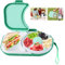 XPJBKC 2 In 1 Snackbox für Kinder Mit Fächern und Deckel, Multifunktionaler Snack Spinner Mit Tragbarem Box Set, Snackboxen für Kleinkinder (Grün)